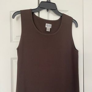 Sleeveless Brown Top